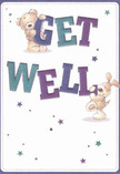 Cheerful and serene, this get well card features an adorable teddy bear and a spirited puppy, both drawn with delightful animation as they joyfully cradle the oversized, colourful letters of 'Get Well.' Indigo and teal hues leap from the gentle cream background, their gentle vibrancy inviting the eye-much like the welcoming displays at Flowers Mortlake. Scattered stars in myriad blues and purples twinkle and swirl above, capturing a sense of wonder akin to a peaceful night along the Thames. Each brushstroke of the fur is soft and expertly nuanced, suggesting comfort that's as tactile as a handpicked bouquet. The design conveys far more than just a message; it's an emotional embrace, offering hope, encouragement, and kindness. Paired with same-day floral delivery throughout Mortlake, this card uplifts anyone in recovery, serving as a heartfelt extension of the local community's warmth and thoughtfulness.